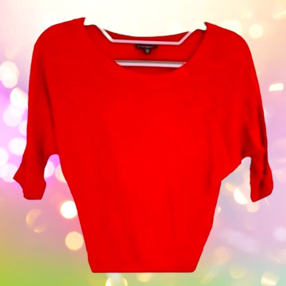 EXPRESS Red Knitted Sweater Top - Picture 1 of 2